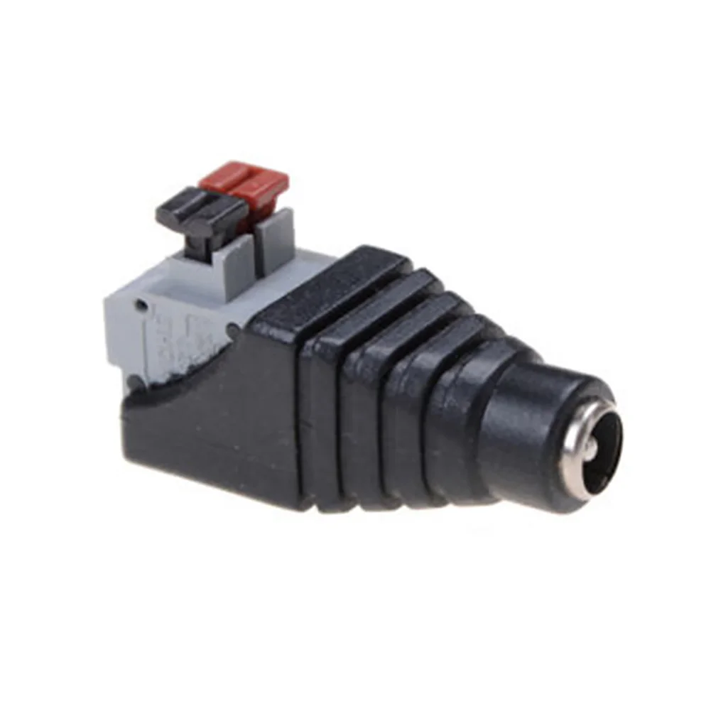 

Insulated Security Camera Pressed Jack Adapter Male Female Plug Connector For CCTV Wire DC Power Terminal LED Strips Electric