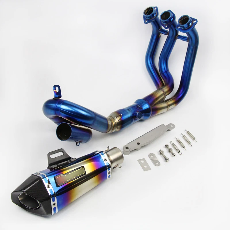 

Slip On For Yamaha MT09 Motorcycle Exhaust Muffler Tail Pipe Full System connect Front Link Pipe Set Motorbike Pot Escape Refit