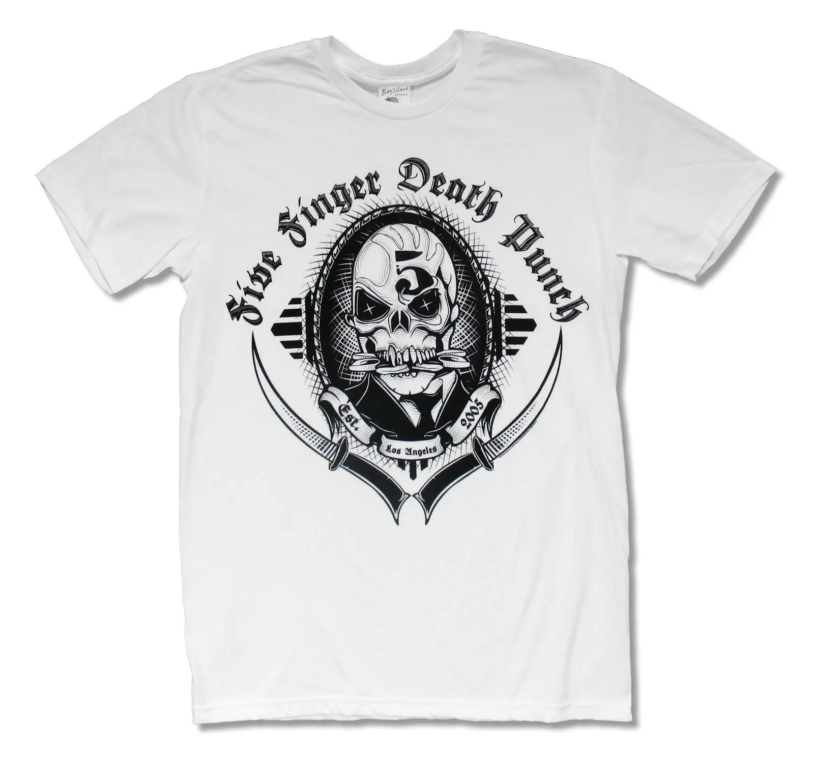 FIVE FINGER DEATH PUNCH мечи белая футболка Новый Официальный взрослых летняя Новинка