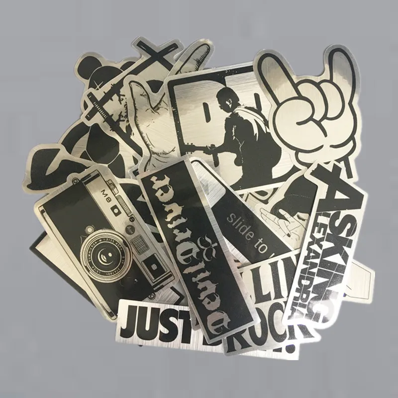 

15pcs/lot Random Black White Movie Sticker Bomb for Kids Toy Notebook Luggage Moto Car Laptop Phone Black & White Funny Stickers