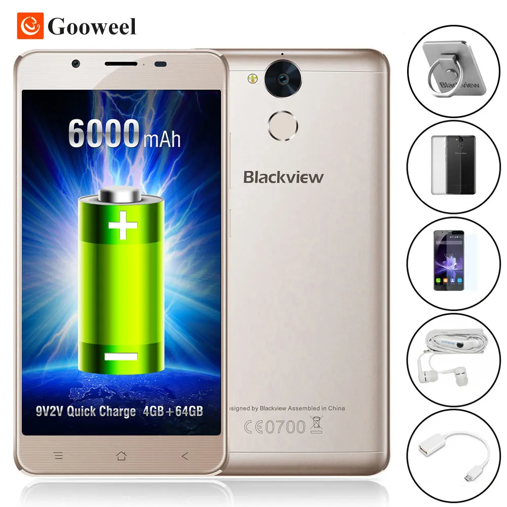 Newest Blackview P2 smartphone 4GB RAM 64GB ROM Android 6 0 Cell Phone MT6750T Octa Core