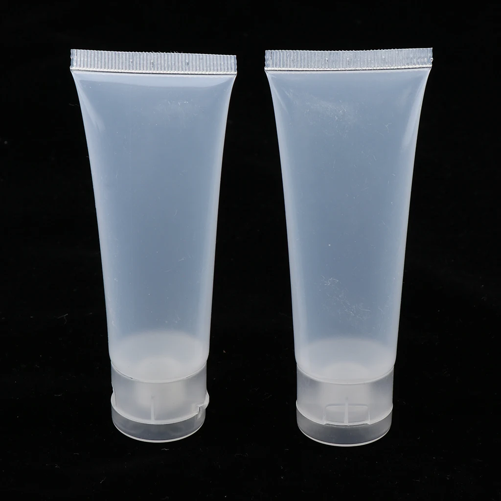 20Pcs Refillable Empty Plastic Squeezable Soft Tubes Bottles, Flip Cap Cosmetic Cream Lotion Shampoo Travel Containers