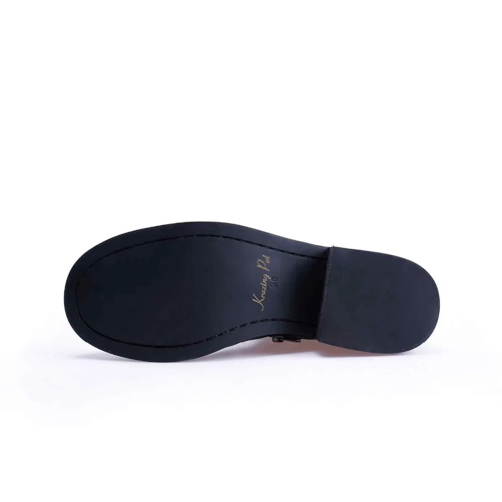 Krazing Pot/Новинка; обувь из кожи с натуральным лицевым покрытием на низком каблуке; современная уличная обувь; ограниченная настройка; Роскошные Ботильоны на молнии в винтажном стиле; L1f1