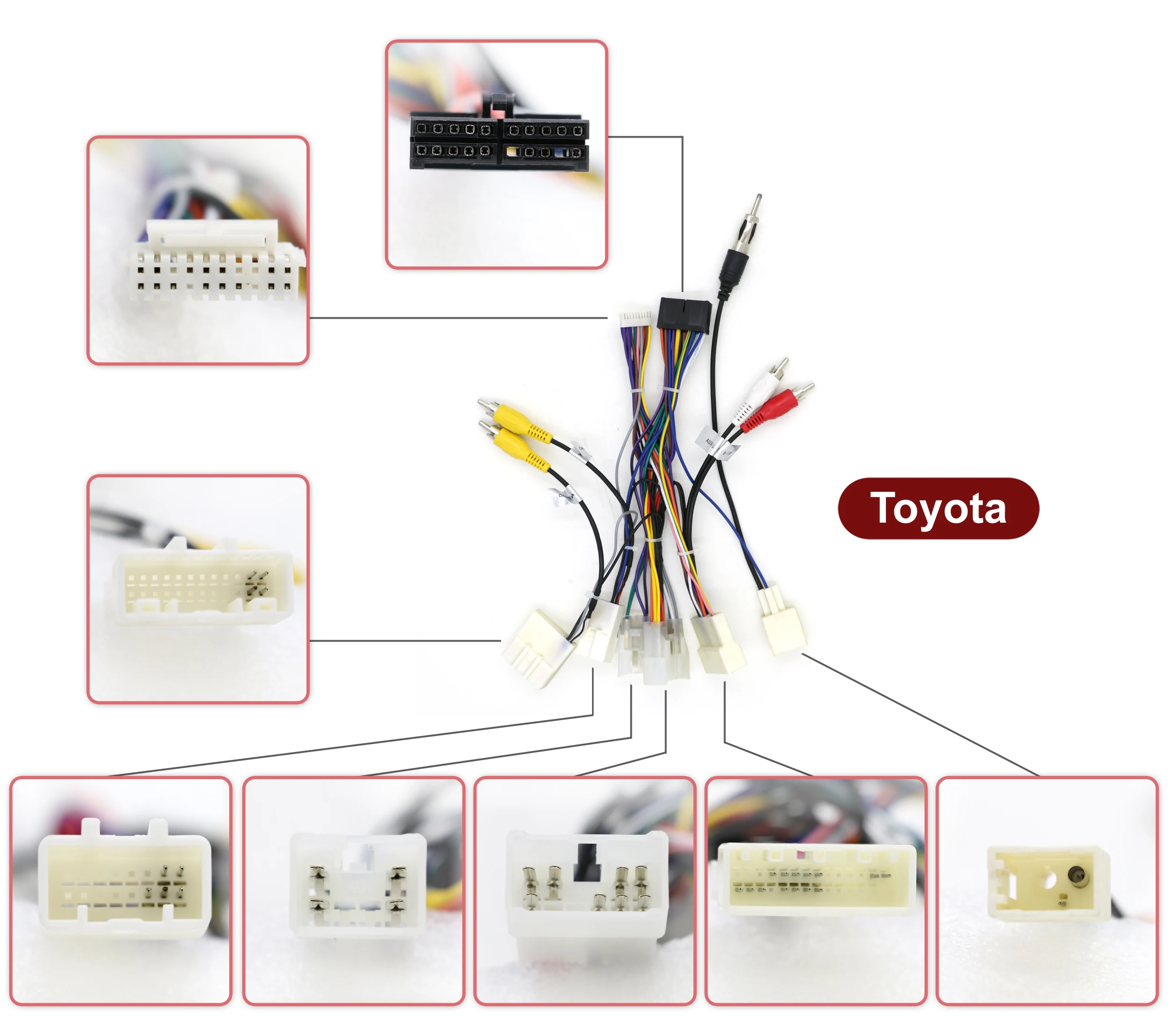 Автомобильный Головной блок провода Жгут адаптер автомобиля стерео радио разъем питания для автомобильное радио для Toyota жгут