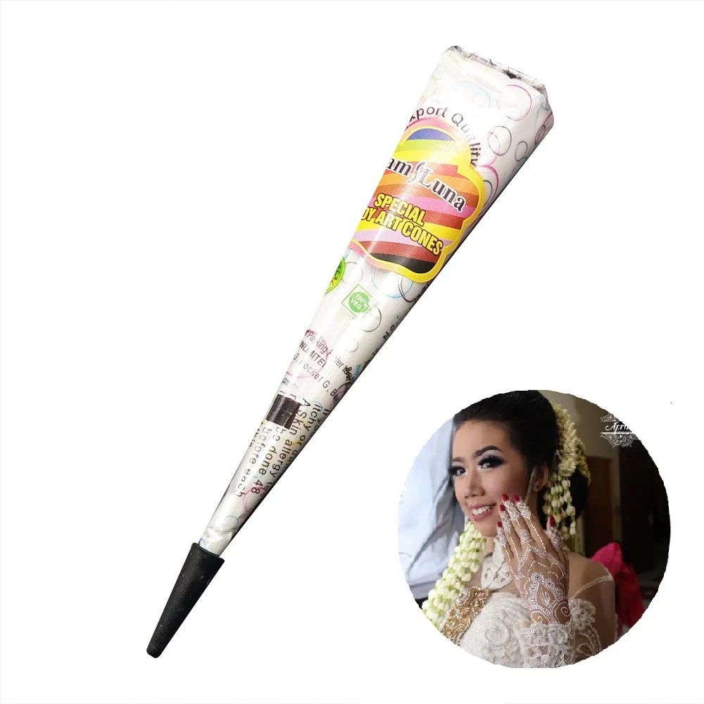 

1X Brown Henna Temperory Tattoo Paste Cones For Body Art Fashion Henna Tatoo