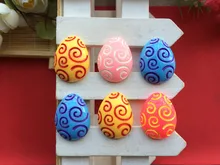 Free shipping flatback resin Easter eggs Hair bow decoration convex circular phone DIY Pendant decorative 10PCS