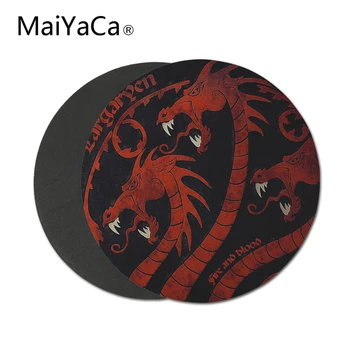 

MaiYaCa Gameof thrones Song Ice and Fire sigil Custom Non-Slip Round Mouse Pad