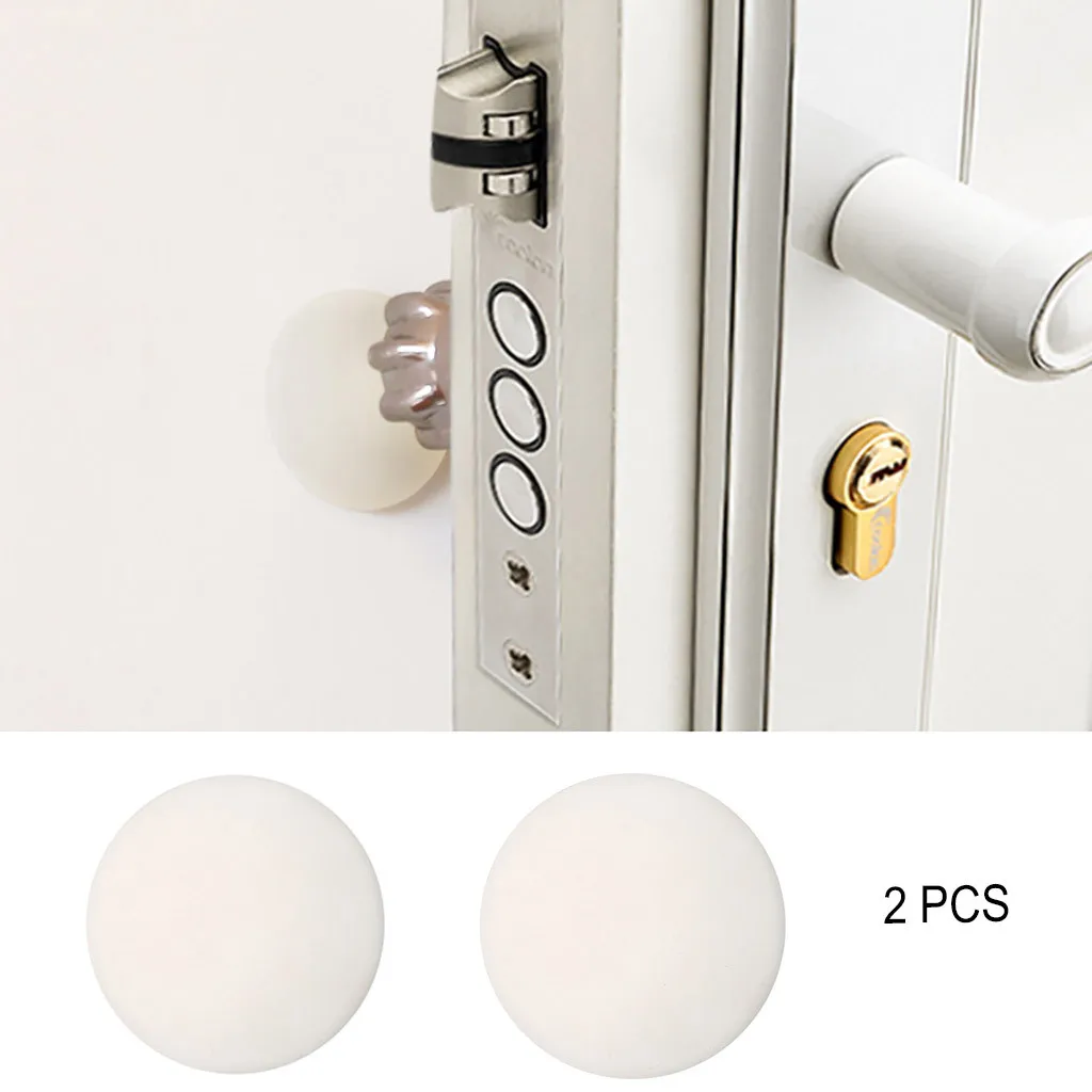 

2019 New 2Pcs Rubber Home Door Doorknob Back Wall Protector Savior Crash Pad Y