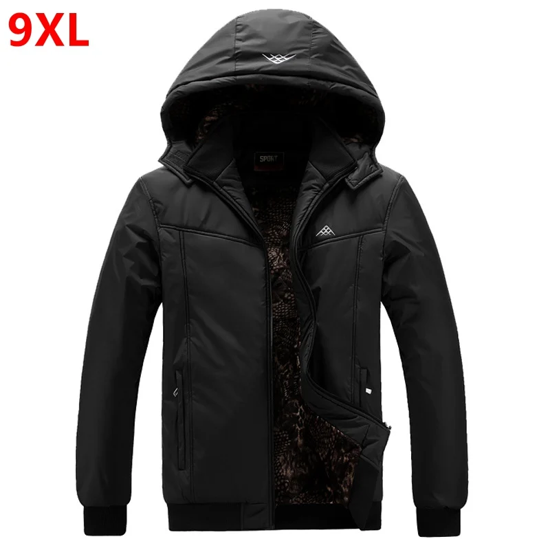 Extra large men's jacket thick big man thick coat winter oversized hat