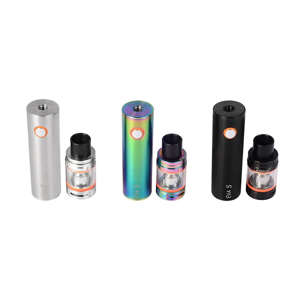 EVA S Starter Kit SS Electronic Cigarette 2400mAh Built-in Battery 5ml Top Fill Tank Atomizer Vape Pen Kit vs Stick V8 Vaporizer