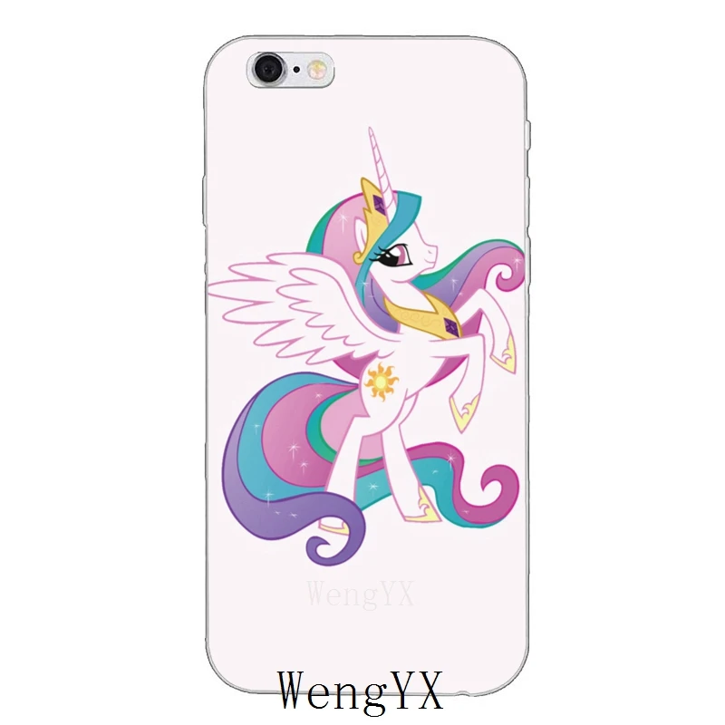 Мультяшный мягкий чехол для телефона my little pony Princess Celestia Samsung Galaxy J1 J2 J3 J5 J7 A3 A5 A7 2015