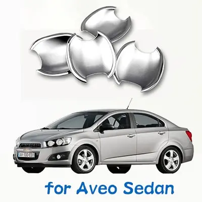 Для Chevrolet Aveo Sonic Holden Barina хромированные покрытия для дверных ручек 2012- Chevy Sedan хэтчбек аксессуары для стайлинга автомобилей - Цвет: Bowl for Sedan