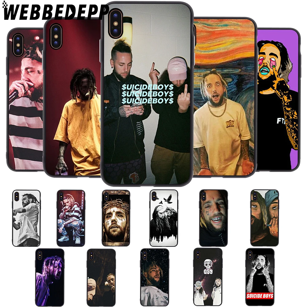 

WEBBEDEPP Suicide Boys Soft Case for iPhone 5 5S 6 6S 7 8 Plus X XS 11 Pro MAX XR Cover