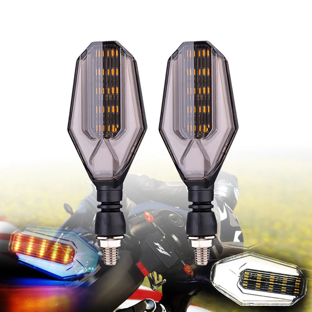 

2 Pcs Motorcycle Turn Signals 30LED Universal Motorcycle LED Turn Signal Indicators Light 12V Motorbike Lamp Super Bright