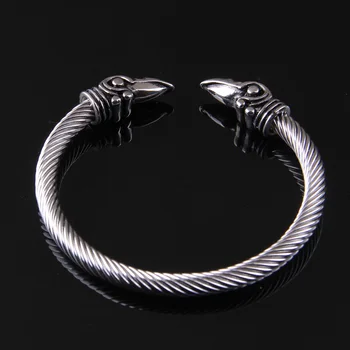 

stainless steel raven Bracelet Indian Jewelry Fashion Accessories Viking Bracelet Men Wristband Cuff Bracelets For Women Bangles
