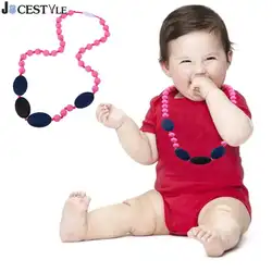 Ребенок силиконовые прорезывания зубов Прорезыватели клип ребенок жует бисера Прорезыватель безопасности Цепочки и ожерелья