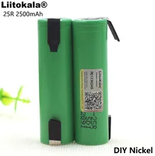 Liitokala 100% new Original 18650 INR1865025R 20A discharge li-lon Rechargeable Power Battery +DIY Nickel