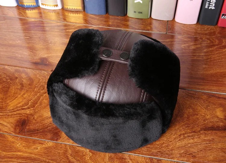 Кожа Лэй Фэн Кепки Для мужчин Для женщин кастрировать Натуральная воловья кожаные кепки Мода натуральной овчины кожаные Кепки из натуральной кожи hat