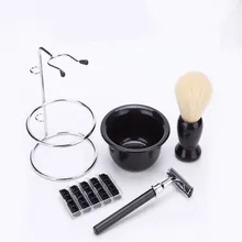 Ручная щетка для бритья набор из пяти бумаги для мужчин набор для бритья для бороды Профессиональный безопасный набор кистей подставка для лотков стрижка усов инструмент