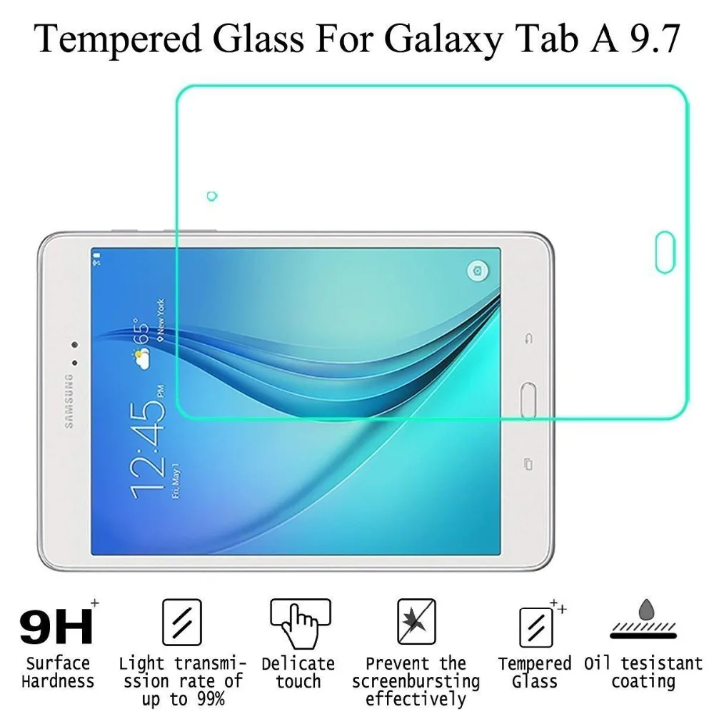 Ultra Clear закаленное Стекло для samsung Galaxy Tab 9,7 T550 T555 Экран протектор для Tab 9,7 S- ручка версия P550 P555 Стекло