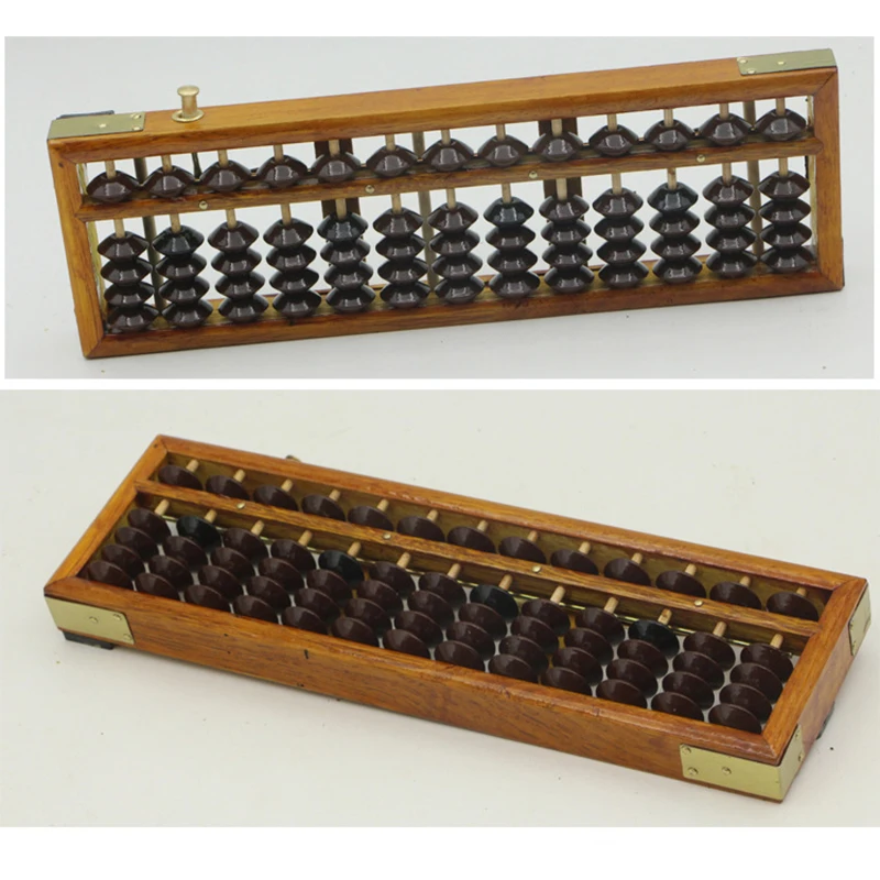 Japanese Soroban Abacus Wooden Frame Beads Classic Ancient Student Calculator 