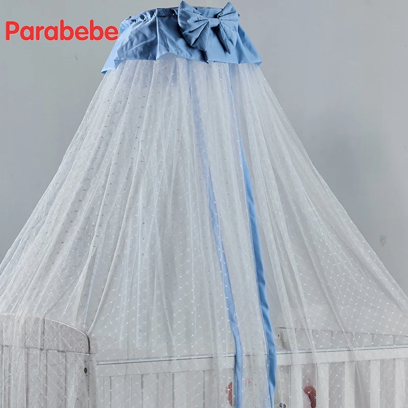 baby crib netting hung dome baby mosquito net for children bed Bow tie