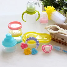 Товары для кормления младенцев набор для кормления с подарочной коробкой бутылка для молока+ контейнер с кистью+ пустышки