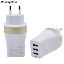 Winangeleve 500 шт/log Золотой Серебряный цвет 3 Usb порта США ЕС Великобритания Ac домашнее настенное зарядное устройство адаптер для iphone 5 6 для samsung