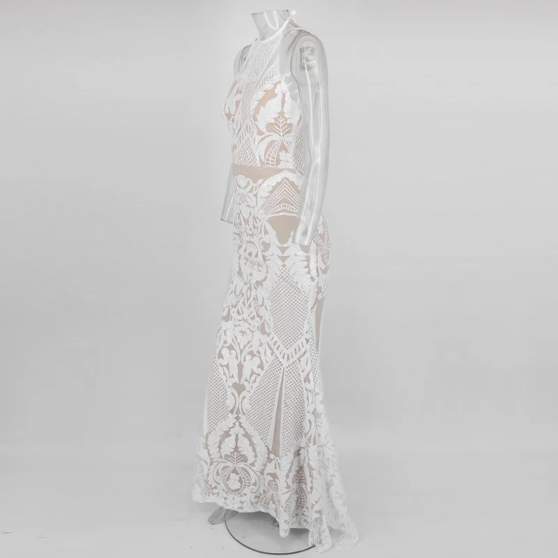 NATTEMAID белое платье русалки с открытой спиной и открытыми плечами, элегантные сетчатые Платья с цветочным принтом, женские вечерние платья Vestidos Verano