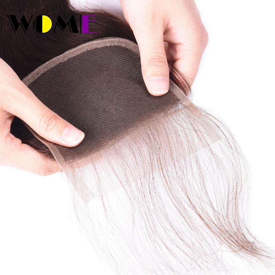 WOME HAIR Pre -colored Malaysian 4 Bundles With Closure 2# Color Non Remy Body Wave Bundles With Closure Hair 4*4 Free Part WOME HAIR Pre -colored Malaysian 4 Bundles With Closure 2# Color Non Remy Body Wave Bundles With Closure Hair 4*4 Free Part