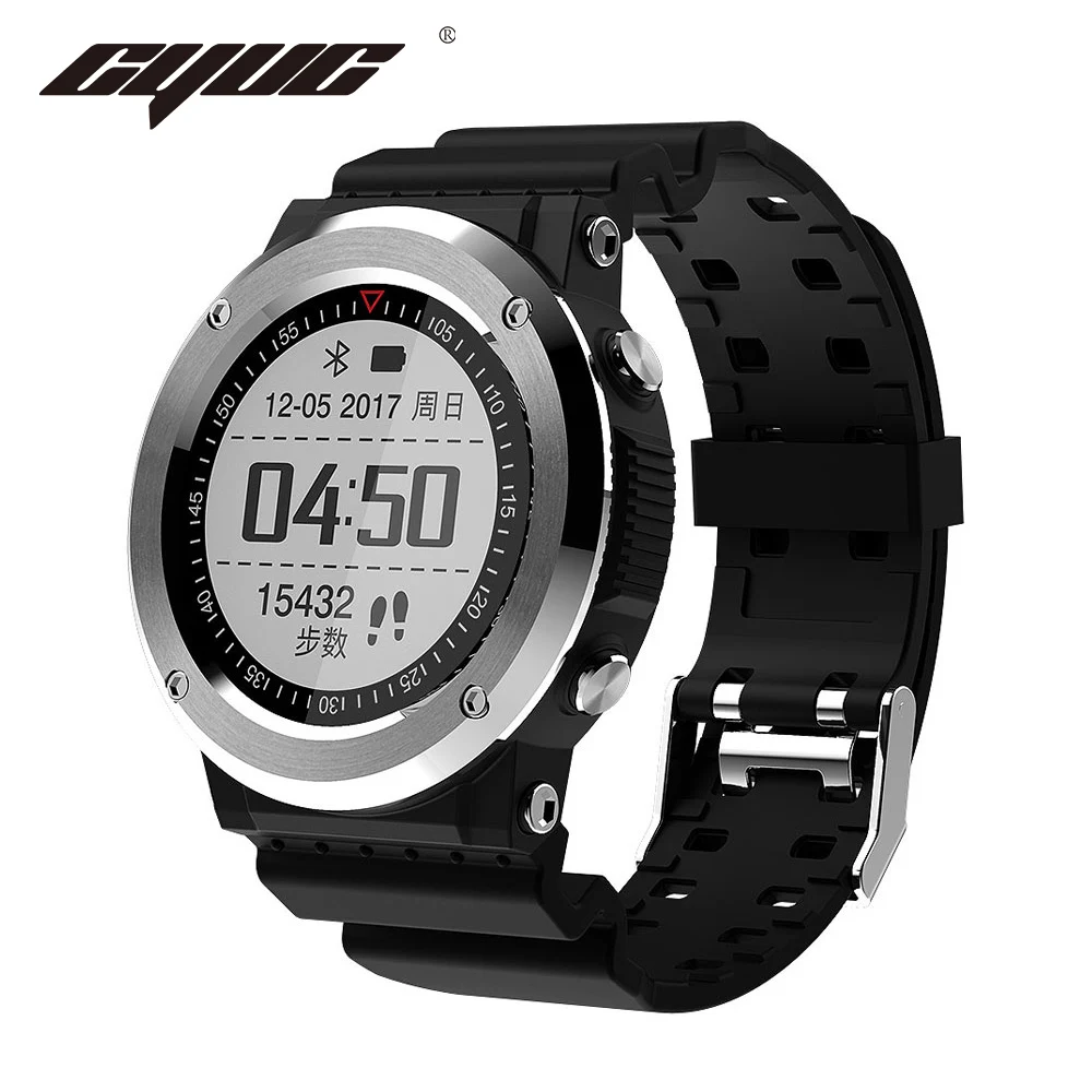 

CYUC Q6 GPS Smartwatch GPS Bluetooth 4.0 Smart Watch Sedentary Remind Information Push Heart Rate Monitor Pedometer