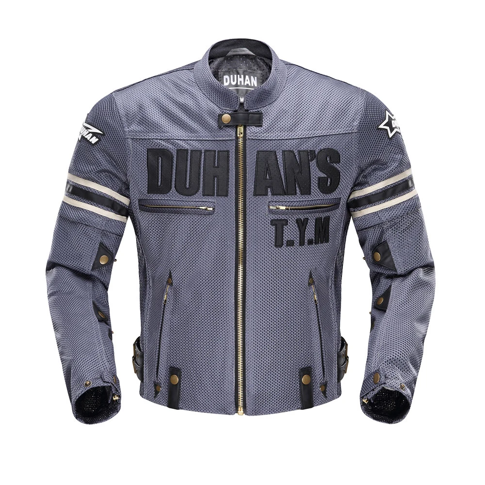 

DUHAN Summer Men's Motorcycle Jacket Motocross Off-Road Jacket Motor Racing Jacket Breathable Mesh Moto Jacket Protective Gear