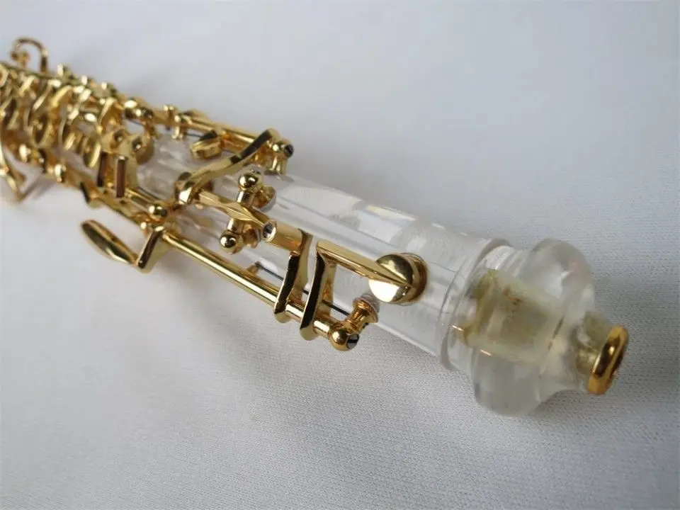 Профессиональный концерт C Ключ прозрачная трубка корпус полуавтоматический гобой, позолота