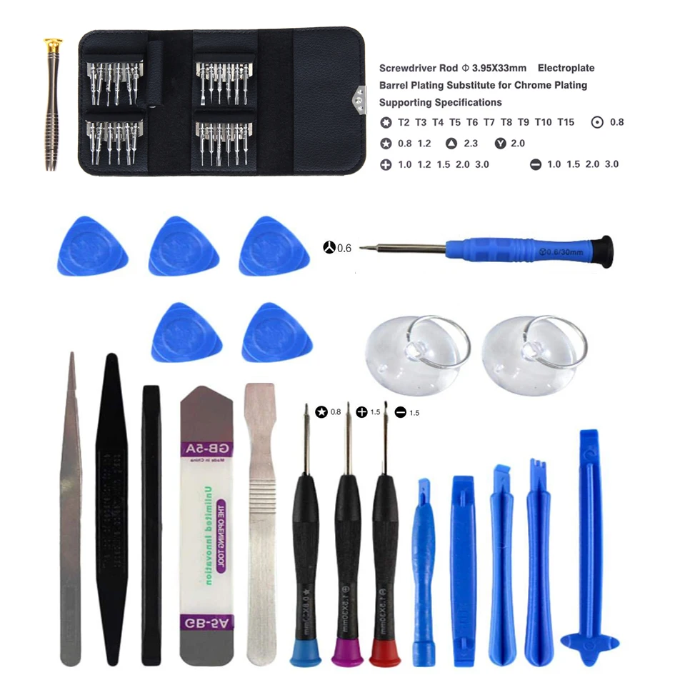 

Mobile Phone Repair Tools Kit Spudger Pry Opening Tool Screwdriver Set for iPhone iPad Samsung Cell Phone Hand Tools Set