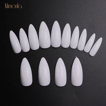 

500pcs/Bag French Pointed False Nails Full Cover Nail Art French Fake Nail Tips For Manicure 10 Sizes Stiletto Nails