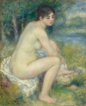 

Canvas prints classical art craft picture Nude girl on the grass reproduction canvas wall decor art