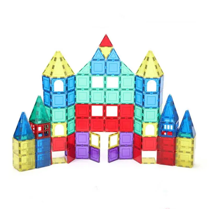 

60PCs Variety Puzzle Toy Children Transparent Magnetic Blocks Educational Building Block Bricks Toy For Kids