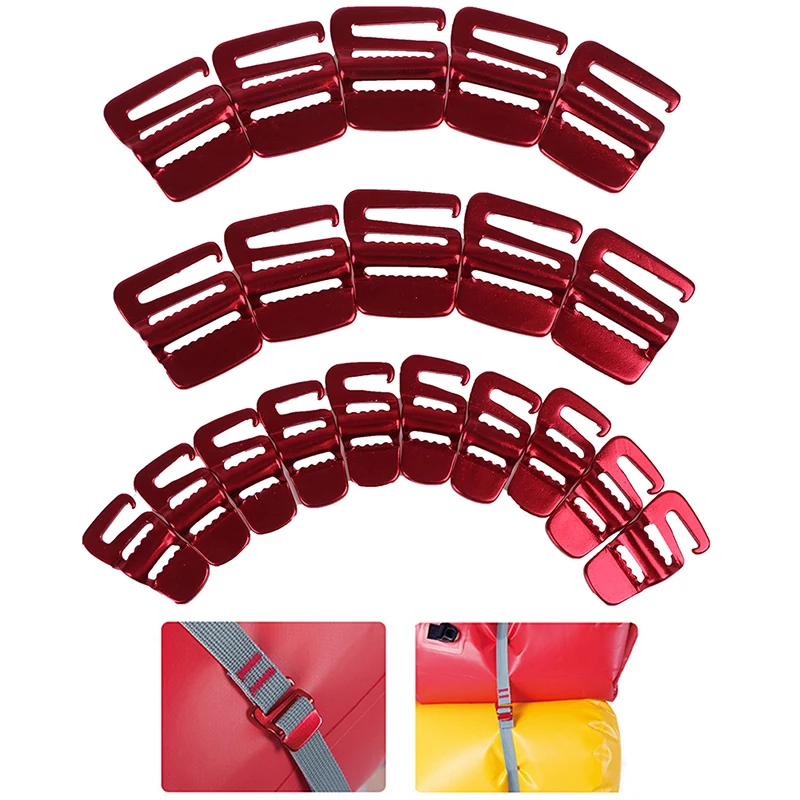 10Pcs Portable Backpack Fast Binding Buckle Luggage Package Tightening Buckle Tent Rope Tensioner Hook Outdoor Tools