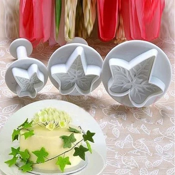 

3Pcs/Set Maple Leaf Shape Fondant Cookie Cake Sugarcraft Plunger Cutters Mold Tools Cookie Cutter Kitchen Accessory Bakeware