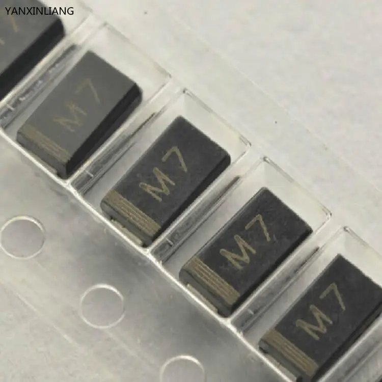 100 шт. диод M7 1N4007 SMD 1A 1000 В Диод выпрямителя|100pcs diode|diode m7rectifier diode |