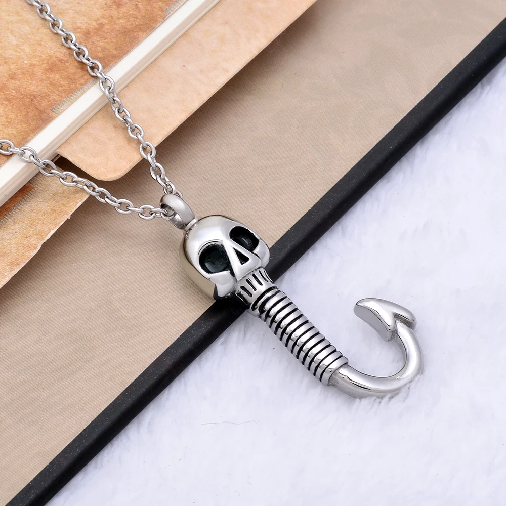 MJD9769 Классический Крючок в виде черепа и рыбы подвеска для памятного ожерелья