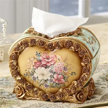 

The European heart tissue box personalized fashion retro luxury boutique gift gift Home Furnishing ornaments