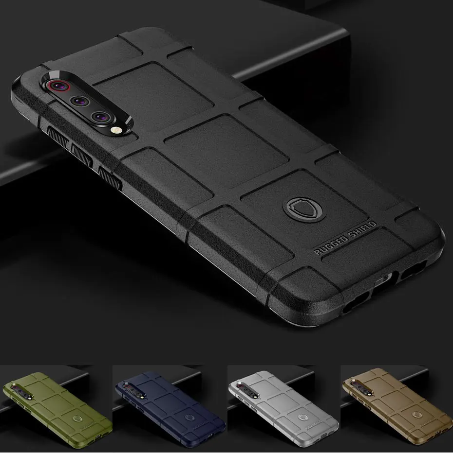 

Rugged Shield Full Protection Cover Phone Case For xiaomi mi 9 Silicone Rubber Soft Fundas Case For xiaomi mi 9 mi9 Cover