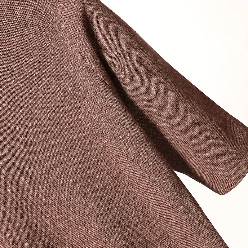 Gkfnmt осенний вязаный тонкий пуловер женский свитер рубашка женская универсальная базовая Весенняя верхняя одежда с коротким рукавом