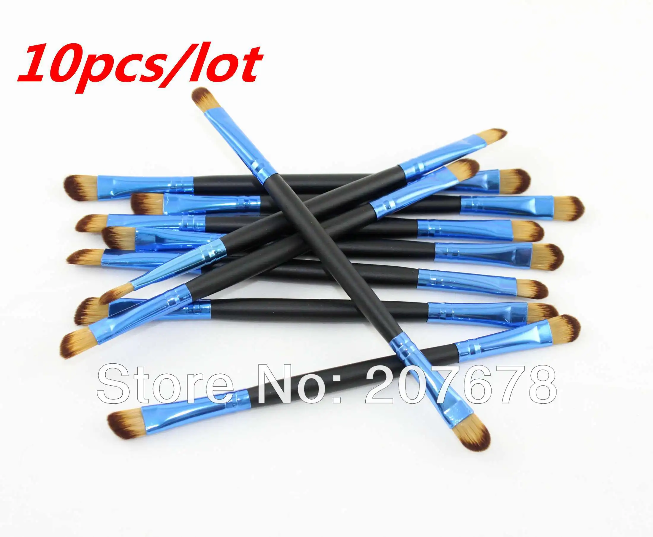 

Free Shipping A Set of 10 packs Special Double Ended Design Professional Makeup Eye Beauty Eyeshadow Powder Brush Makeup Tools