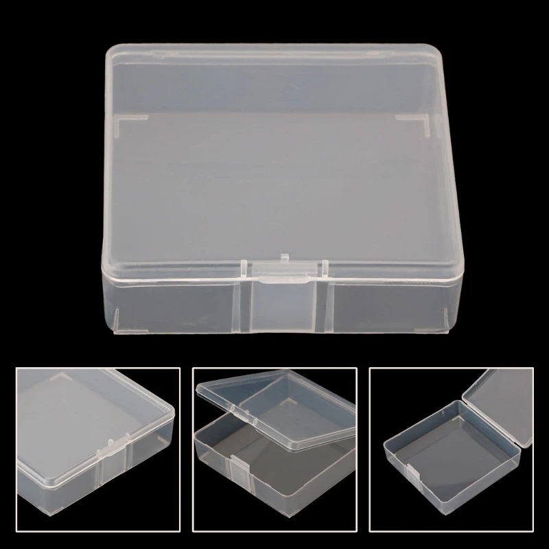 

Small Transparent Storage Box Cards Chip Hardware Case Holder Jewelry Organizer Electronic Components Accessories Tool Container