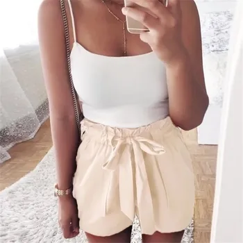 

New Summer Solid Loose High Waist Shorts Europe Fashion Casual Style 4 Colors Comfortable Shorts Selling Hot