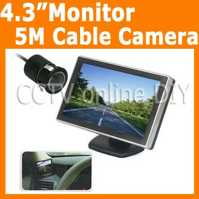 

ANSHILONG 4.3 inch TFT LCD Monitor 5M Cable Wired Car Rear View Camera Parking System
