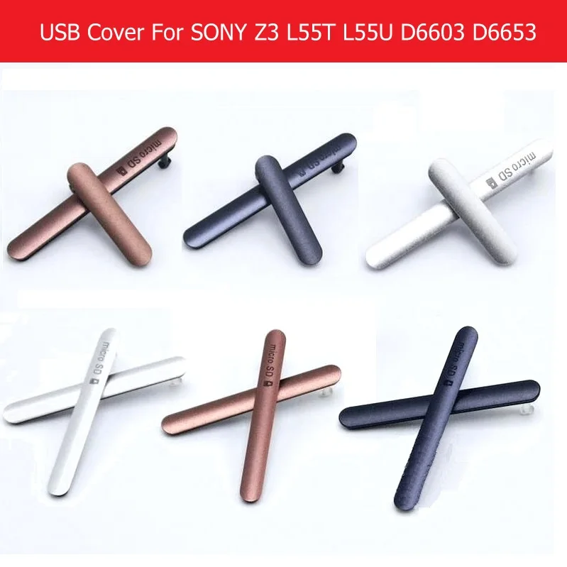 Новинка оригинальное зарядное устройство usb + крышка для Micro SD и SIM-карты для Sony Xperia Z3 L55T L55W Micro sd и Usb-порт Замена пылезащитной заглушки