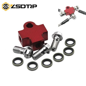 

ZSDTRP M10*1.25mm 3way Motorcycle Hydraulic Brake Hose Line CNC Pipe Tee Connector Tee Coupling Tee For Honda Yamaha Kawasai
